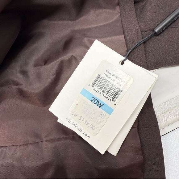 Calvin Klein Woman Plus 20W Brown “Otter” Stretch Blazer Jacket - Picture 11 of 12